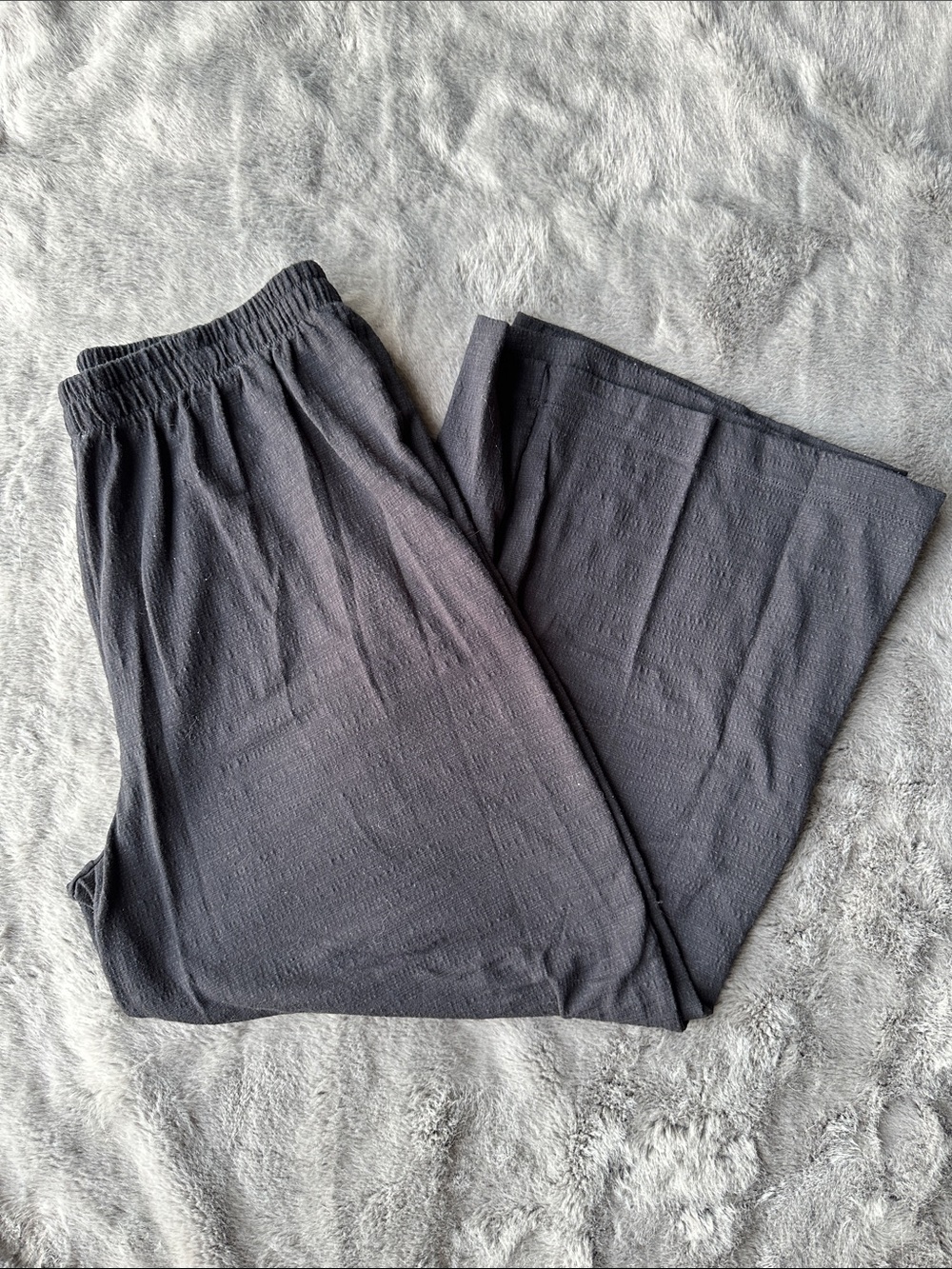 Z Supply Charcoal Wide-Leg Elastic Waist Pants